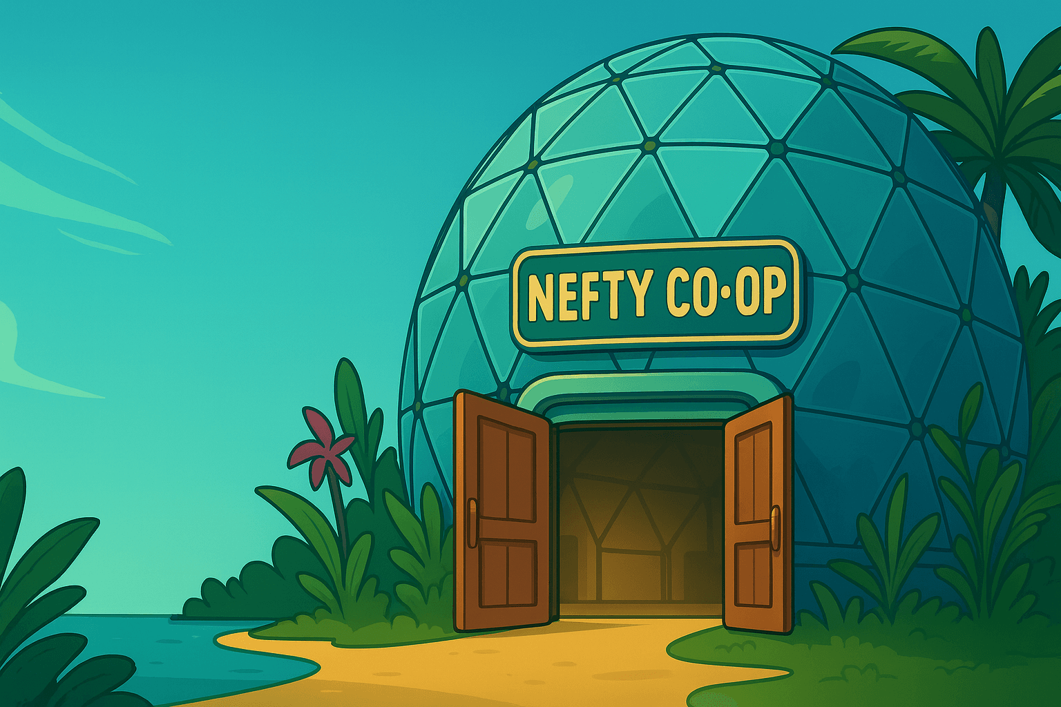 Nefty Co-op geodesic dome store