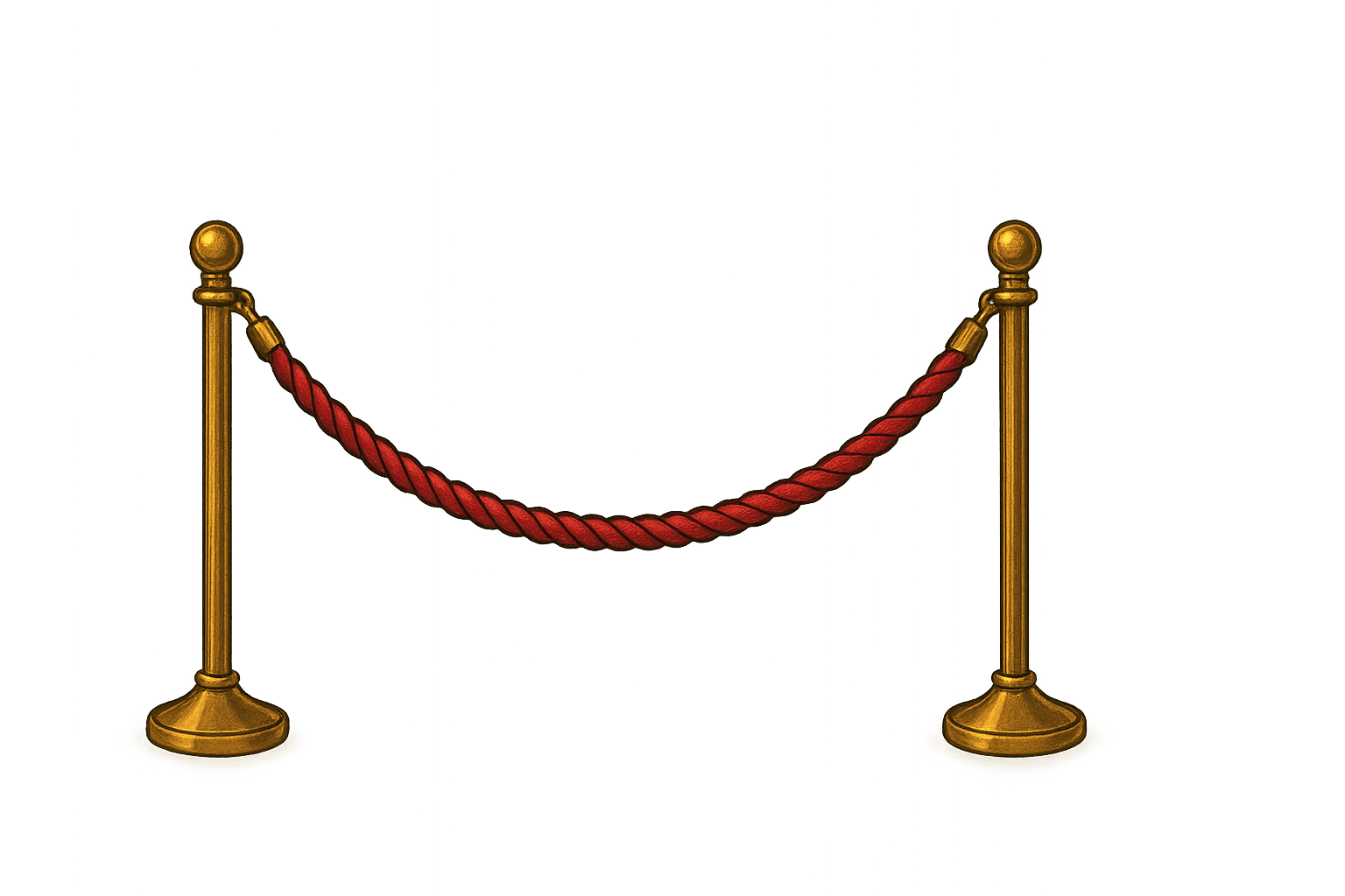 Museum rope barrier